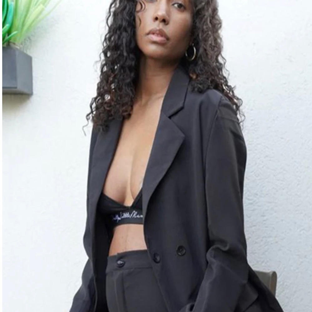 Oversized Maternity Blazer + Slim Pant
